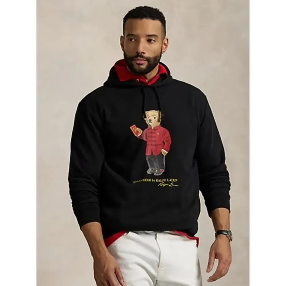 POLO RALPH LAUREN Lunar New Year Polo Bear Hoodie Size 2XLT Black NEW $188
